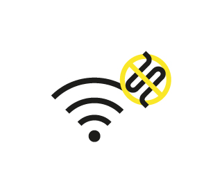 Verbindung drahtlos über Wi-Fi oder über RJ-45-Anschluss 